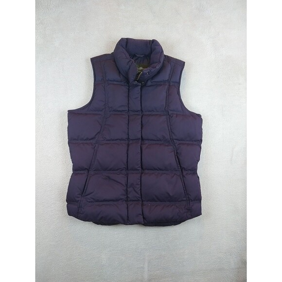 Eddie Bauer Premium Quality Goose Down Vest Women's XS Purple Puffer - Picture 2 of 11